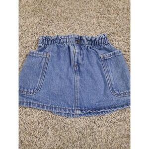 Zara paper bag style denim skirt for girls 18-24m